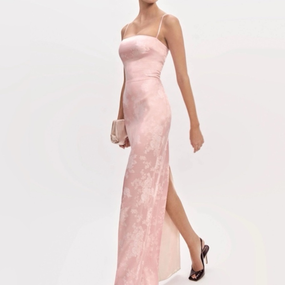 Elegant Pink Floral Dress